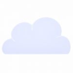 MANTEL EN FORMA DE NUBE BLANCO