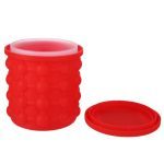 cubo de silicone para hielo y vino rojo 1